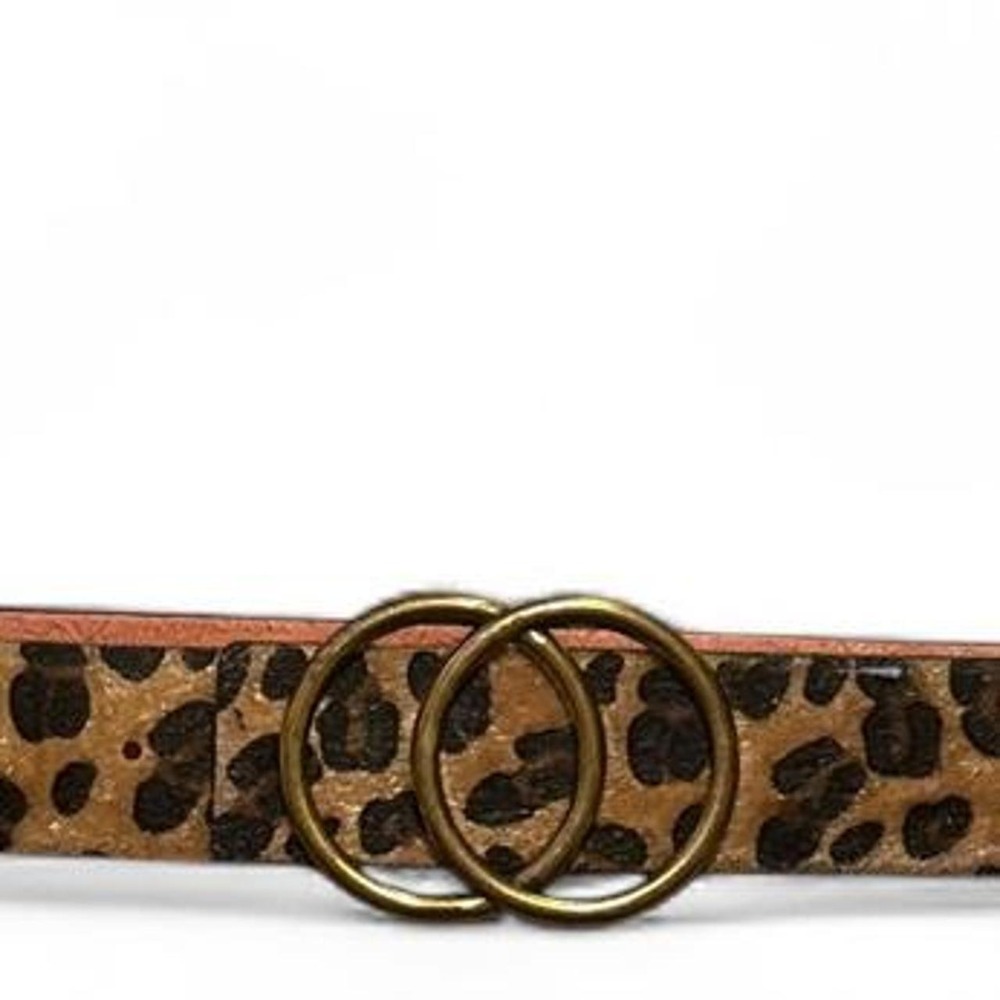 Womens Leopard Print Belt 36"